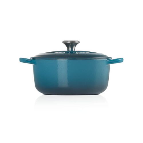 Signature Cast Iron Round Casserole 20cm - Deep Teal