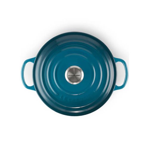 Signature Cast Iron Round Casserole 20cm - Deep Teal