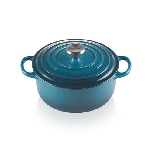 Signature Cast Iron Round Casserole 20cm - Deep Teal