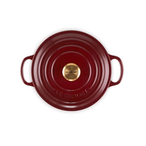 Signature Cast Iron Round Casserole 20cm - Garnet