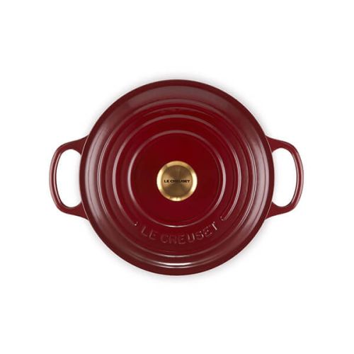 Signature Cast Iron Round Casserole 22cm - Garnet