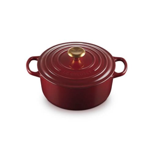 Signature Cast Iron Round Casserole 24cm - Garnet