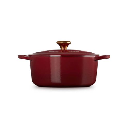 Signature Cast Iron Round Casserole 26cm - Garnet