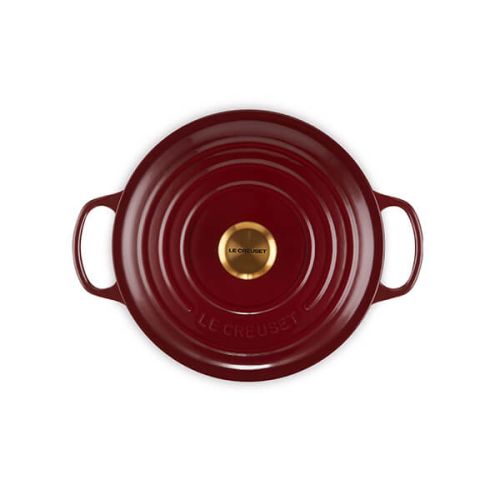 Signature Cast Iron Round Casserole 26cm - Garnet