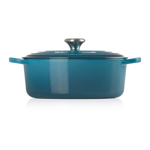 Signature Cast Iron Oval Casserole 29cm - Deep Teal