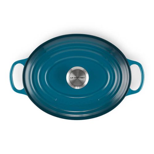 Signature Cast Iron Oval Casserole 29cm - Deep Teal