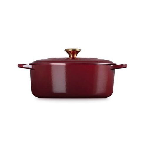 Signature Cast Iron Oval Casserole 29cm - Garnet