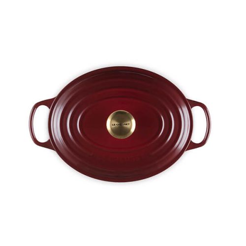 Signature Cast Iron Oval Casserole 29cm - Garnet