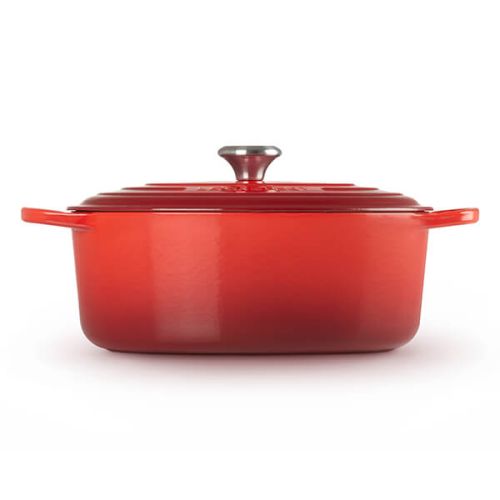 Signature Cast Iron Oval Casserole - Cerise