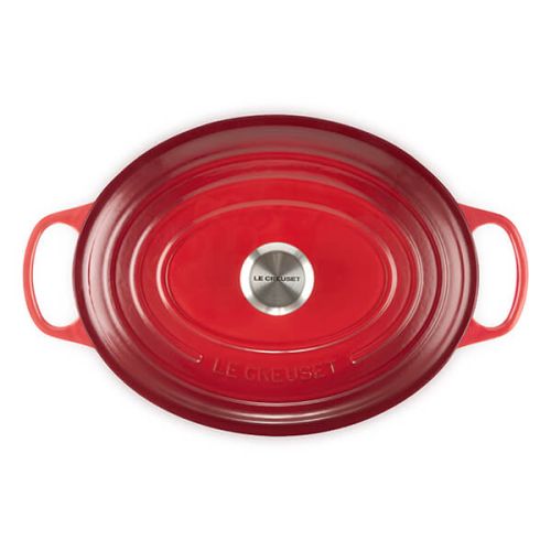 Signature Cast Iron Oval Casserole - Cerise