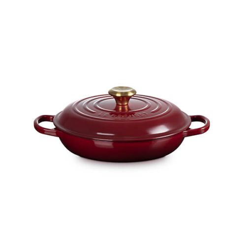 Signature Cast Iron Shallow Casserole 26cm - Garnet