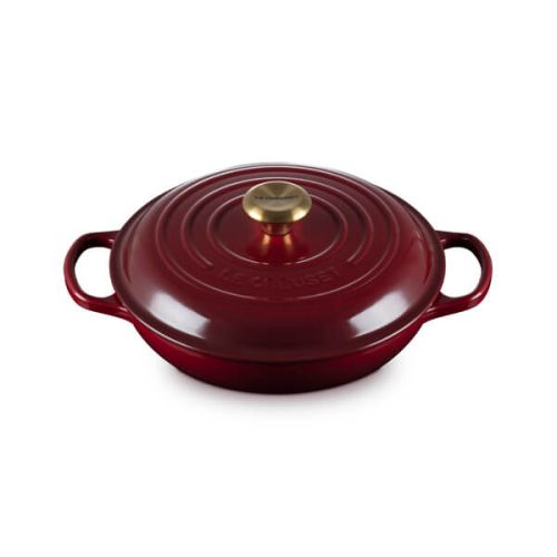 Signature Cast Iron Shallow Casserole 26cm - Garnet