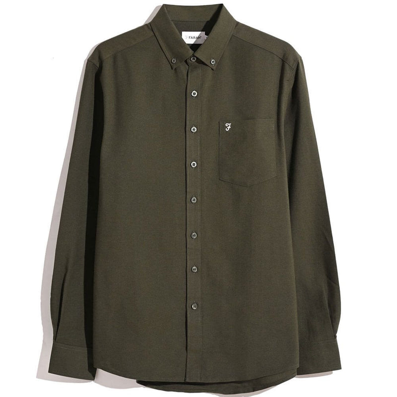 Wilkins LS Button Down Shirt - Dark Olive