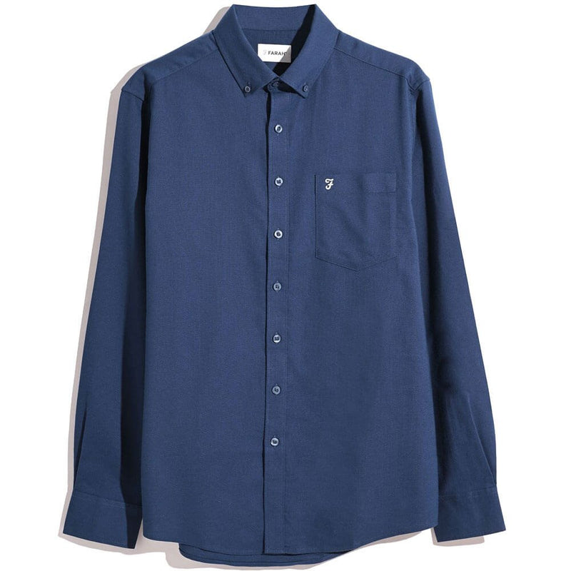 Wilkins LS Button Down Shirt - Midnight Blue