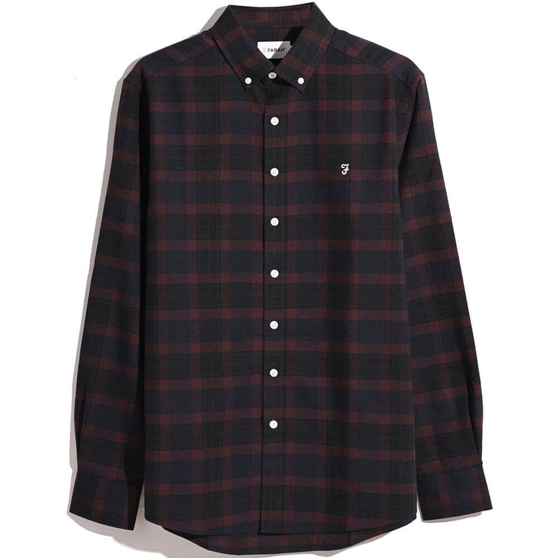 Foster LS Button Down Shirt - Oxblood