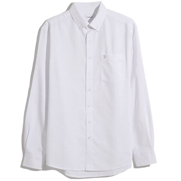 Wilkins LS Button Down Shirt - White