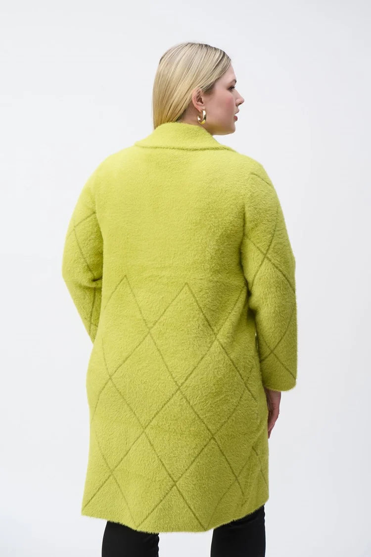 Notched Collar Coat - Wasabi