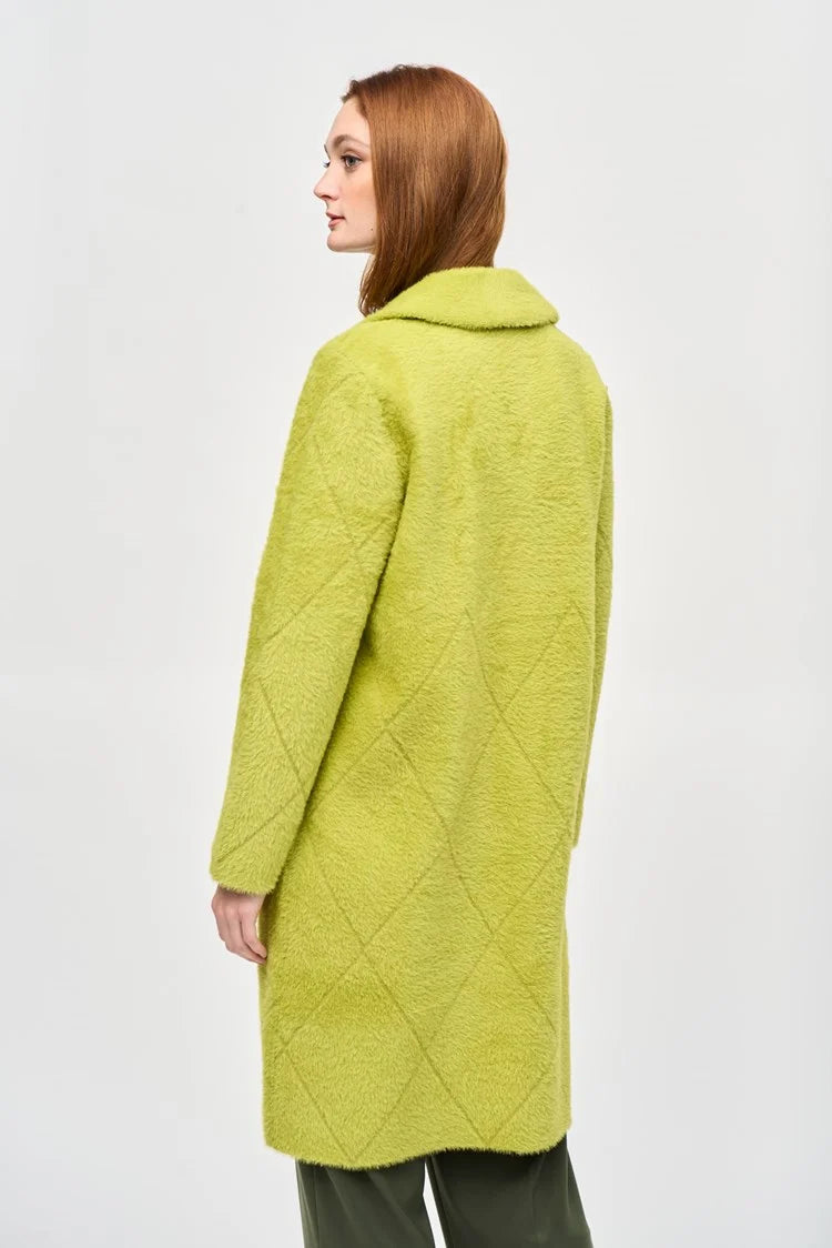 Notched Collar Coat - Wasabi