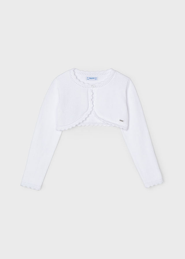 Mayoral Basic Knit Bolero - White