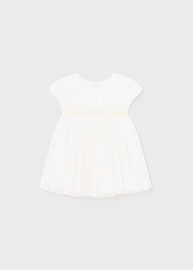 Pleated Tulle Dress - Natural