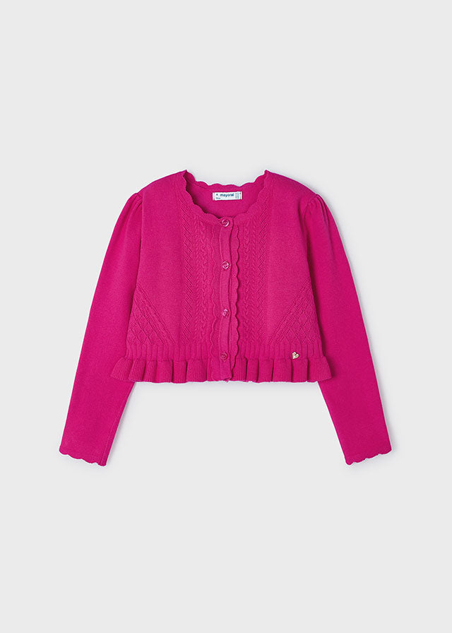 Knit Cardigan - Fuchsia