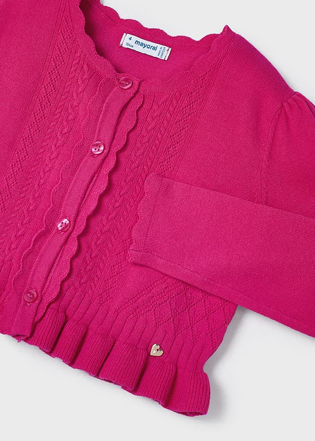 Knit Cardigan - Fuchsia