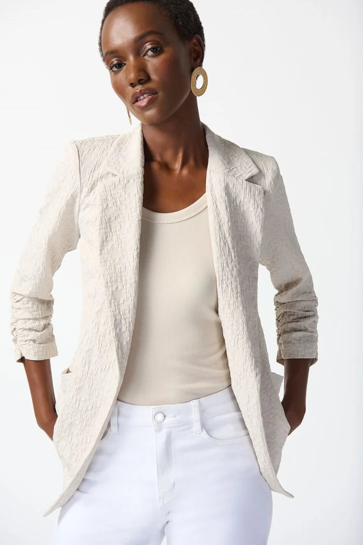 Jacquard Boxy Blazer - Moonstone