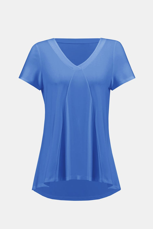 Silky Knit A-Line Top - French Blue