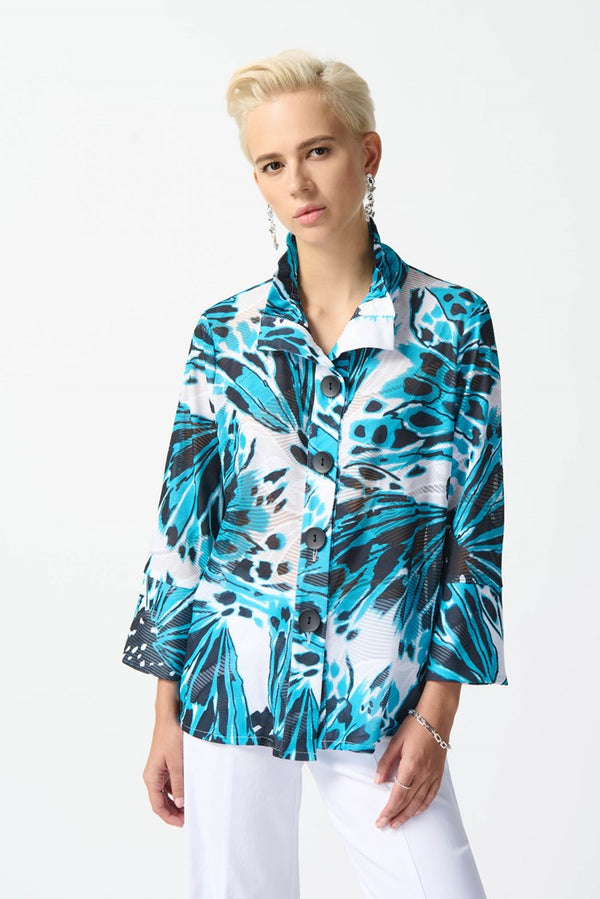 Butterfly Print Jacket - Vanilla Multi