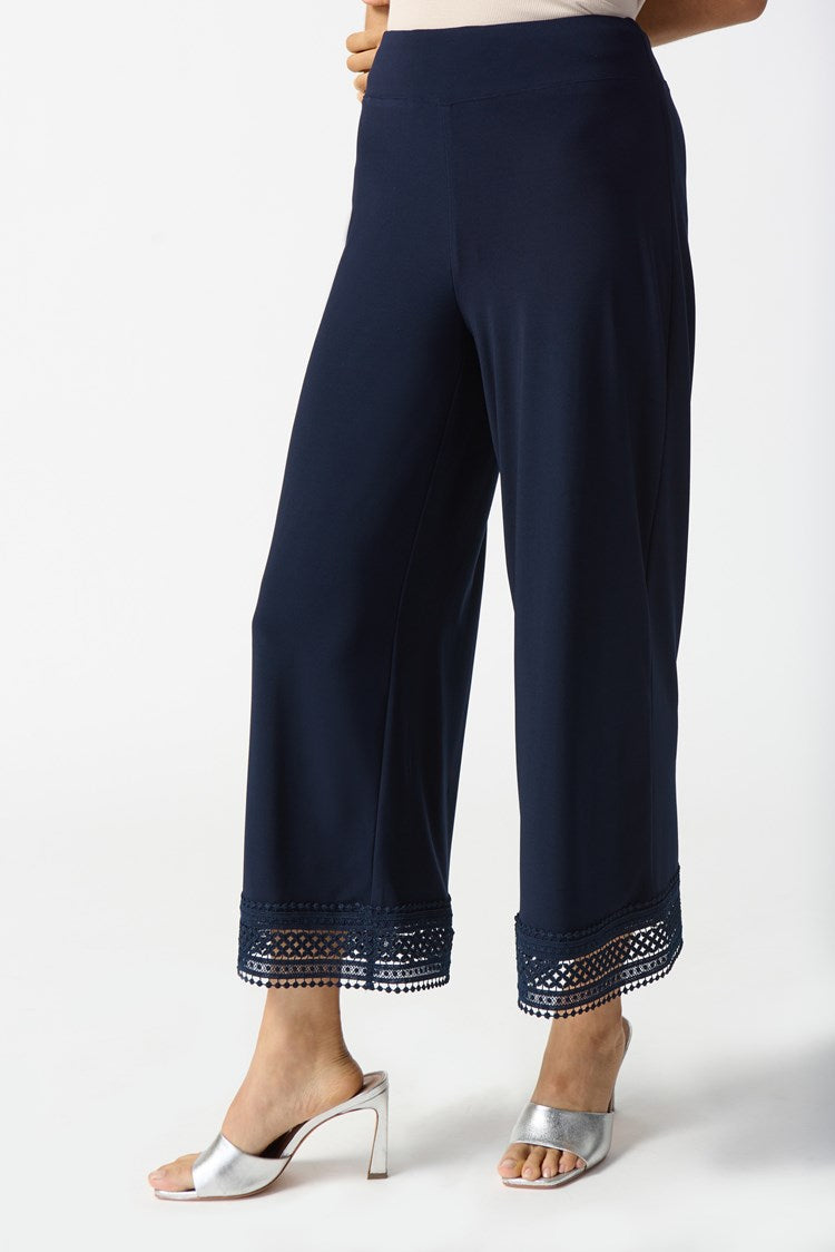 Pull-On Culotte Trousers - Midnight Blue