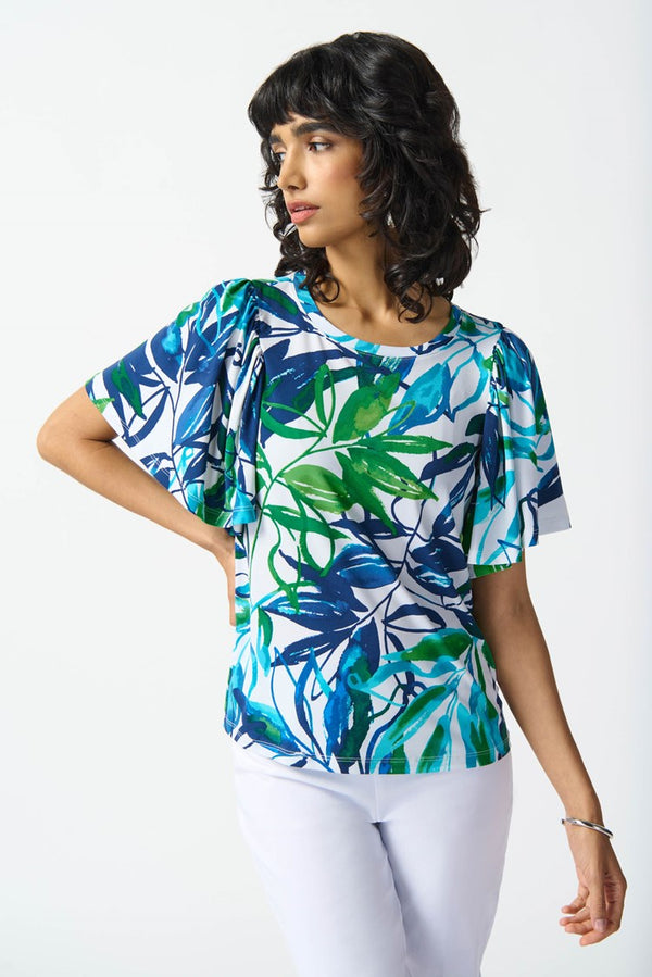 Tropical Print Top - Vanilla Multi