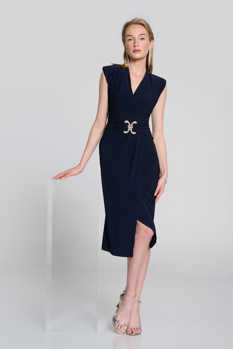 Sleeveless Wrap Dress - Midnight Blue