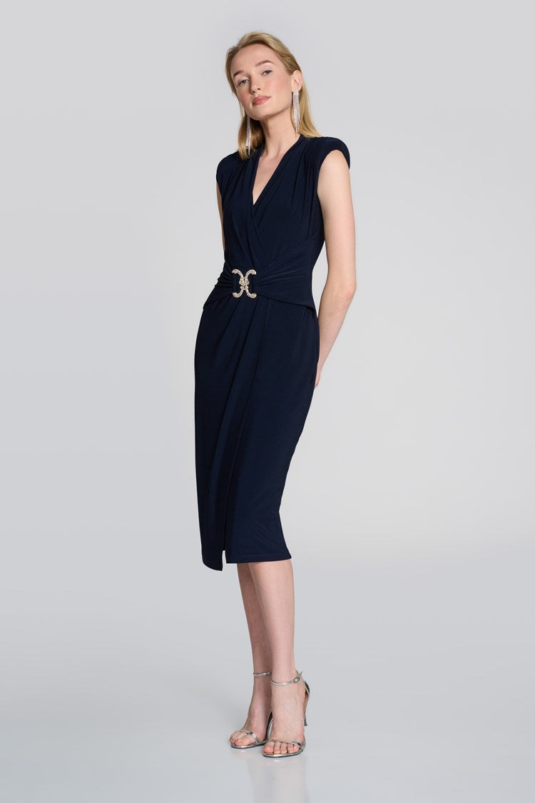 Sleeveless Wrap Dress - Midnight Blue