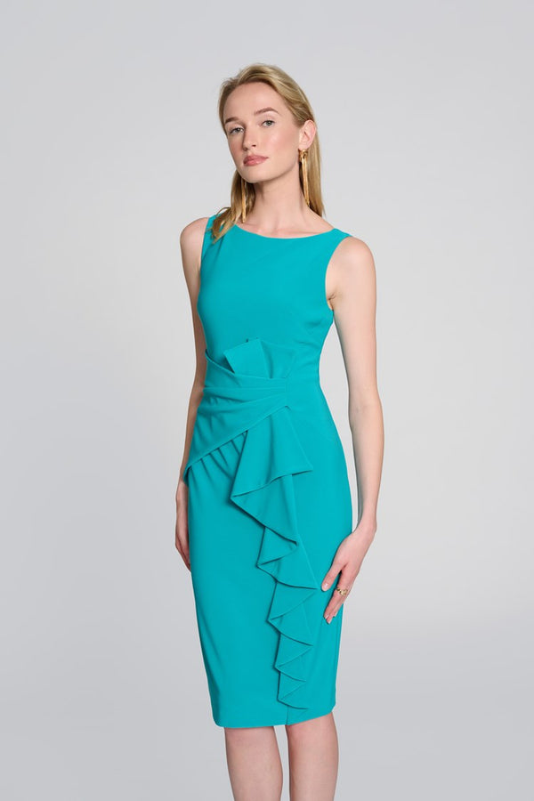 Sleeveless Sheath Dress - Ocean Blue