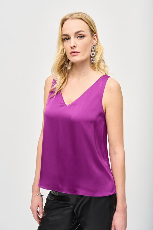 Satin Sleeveless Top - Empress