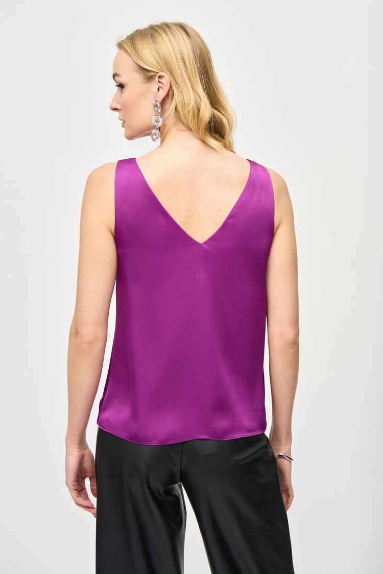 Satin Sleeveless Top - Empress