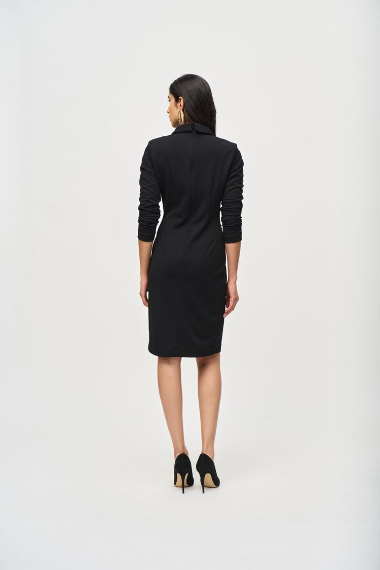 Scuba Crepe Blazer Dress - Black