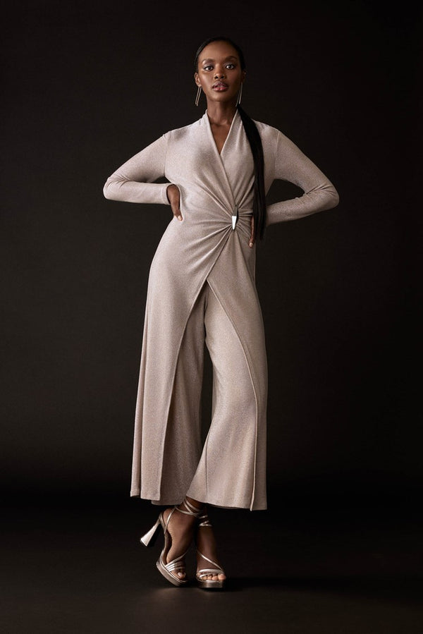 Wide Leg Jumpsuit - Nude