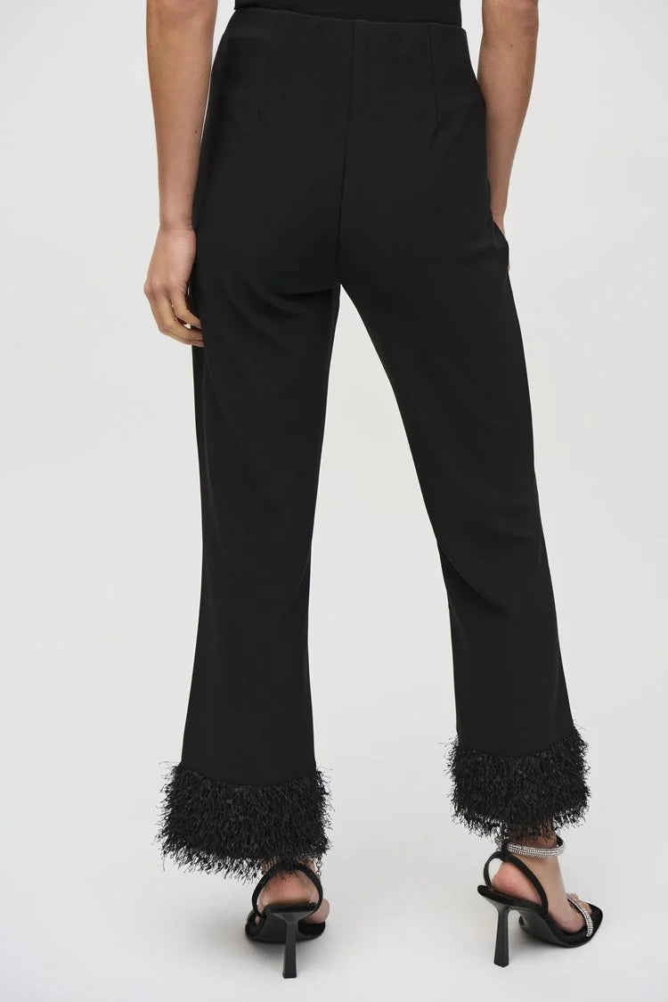 Novelty Flared Trousers - Black