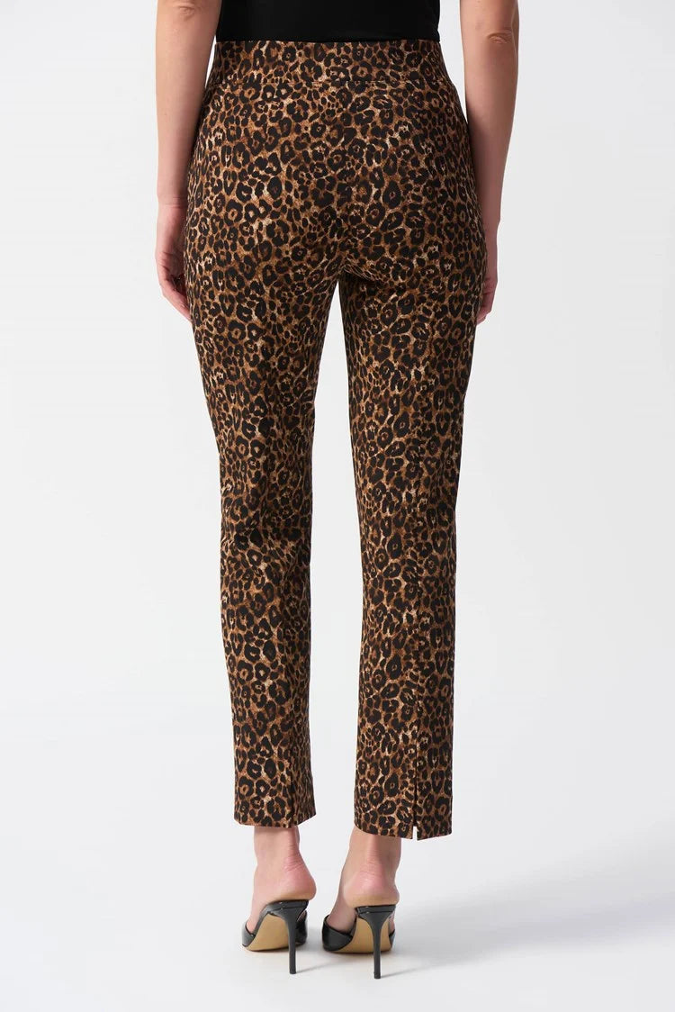 Animal Print Trousers - Beige/black