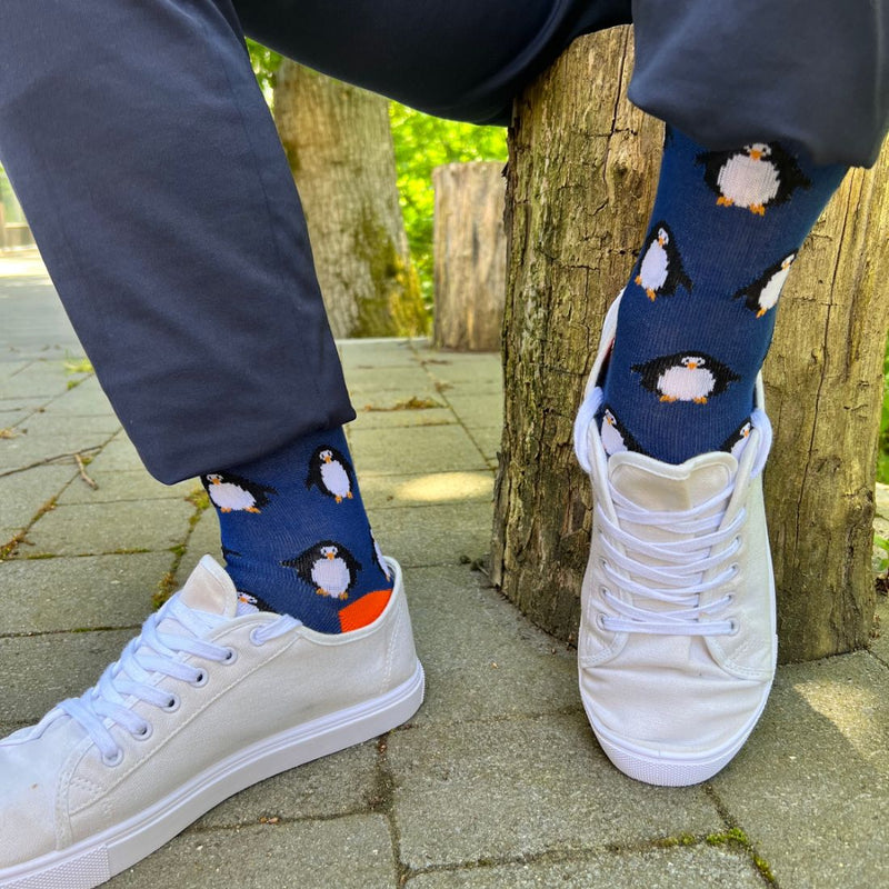 Penguin Sock - Navy