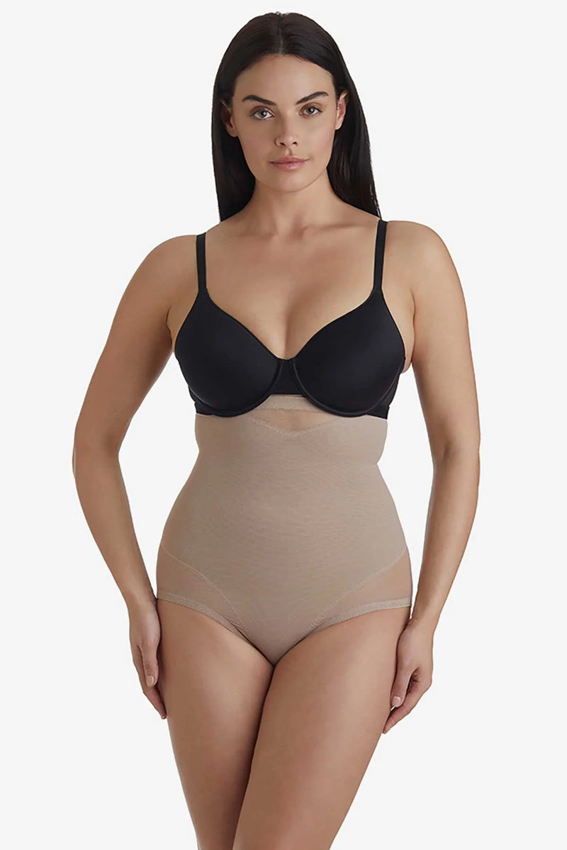 Miraclesuit Hi Waist Brief - Warm Beige