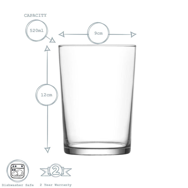 Set of 4 Bodega Sidra Glasses - 520ml