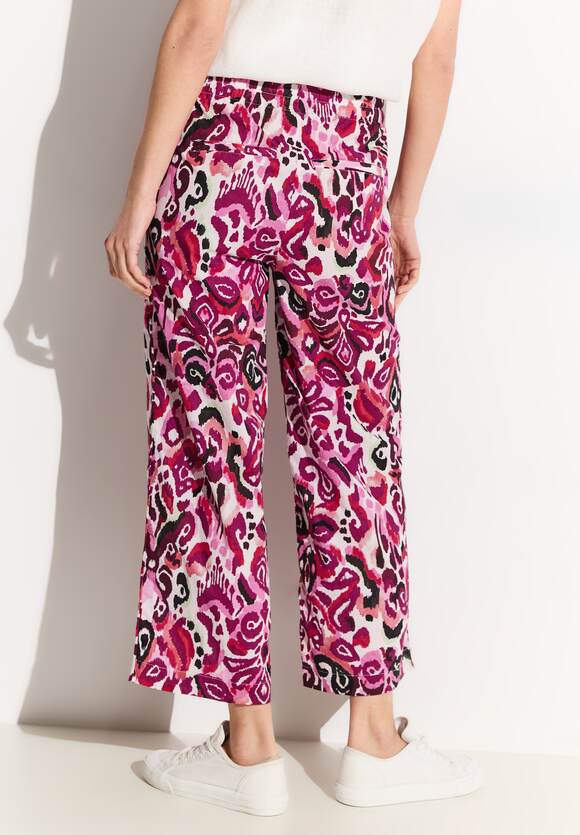 Neele Light Cotton AOP Trousers - Bloomy Pink