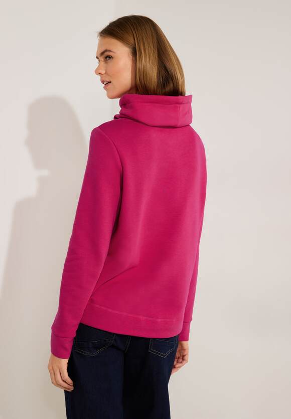 Print Collar Sweatshirt - Cosy Coral