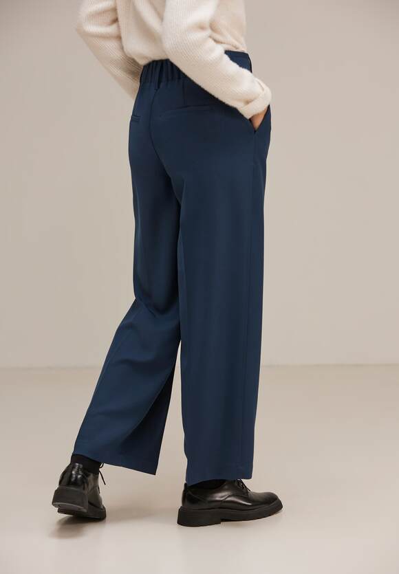 Twill Straight Leg Trouser - Dark Atlantic Blue