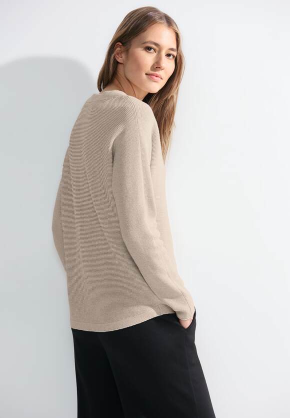 Structured Mouliné Dolman Jumper - Simply Beige