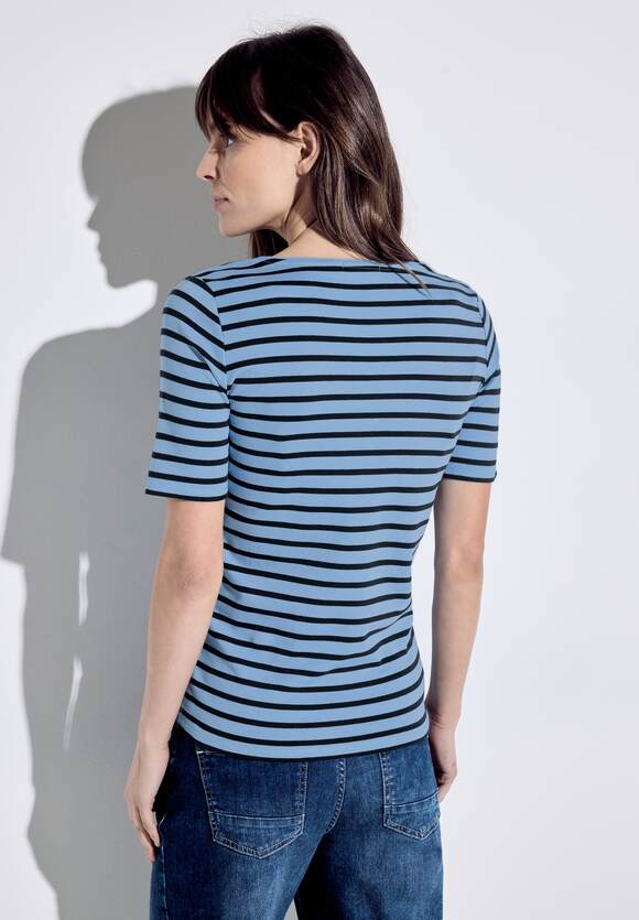 Lena Stripe T-Shirt - Soft Light Blue