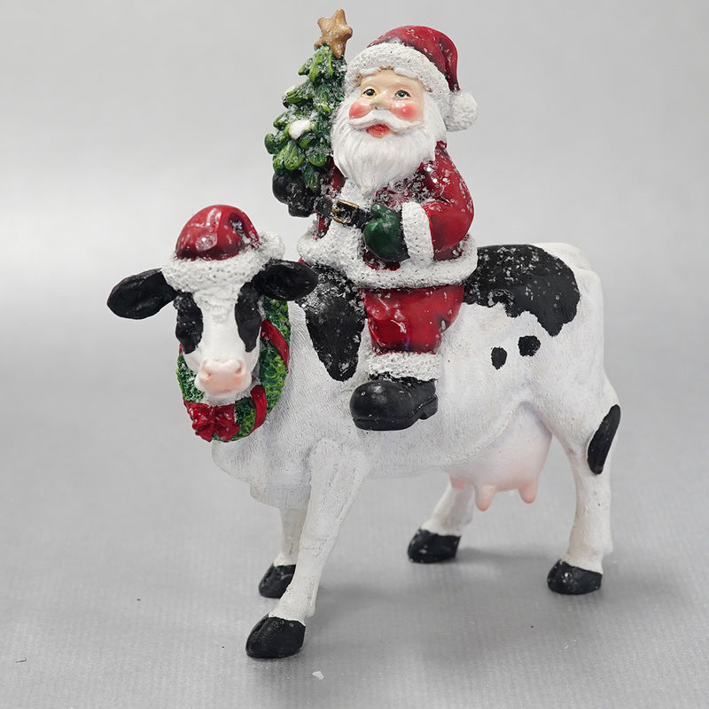 Large Santa & Cow