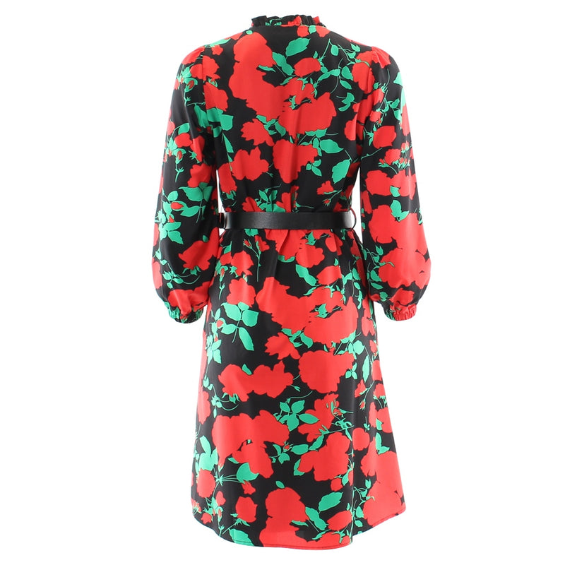 Andrea Dress - Red Floral